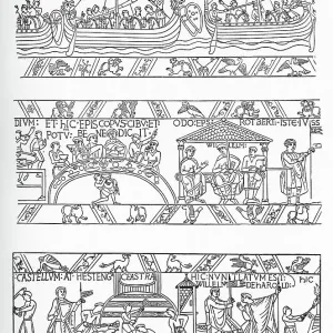 11th Century Bayeux Tapestry Print 11th Century Bayeux Tapestry Print