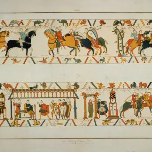 Bayeux Tapestry Scene - William the Conqueror rescues the future King Harold II