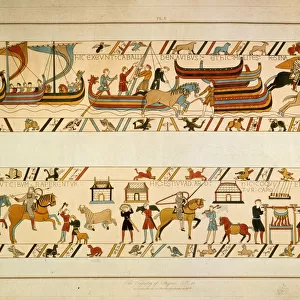 Bayeux Tapestry Scene - William the Conquerors troops land at Pevensey