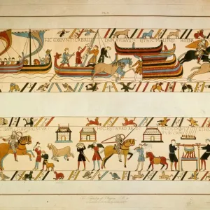 Bayeux Tapestry Print - Norman Invasion at Pevensey Bayeux Tapestry Print - Norman Invasion at Pevensey