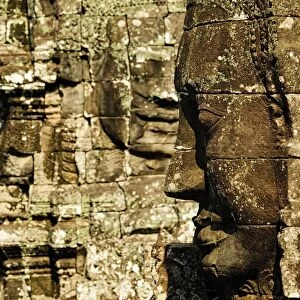 Bayon faces seen from the side