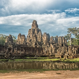 Bayon temple, also known as the Temple of a Thousand Faces. Bayon temple. the ancient stone temple. Bayon is one of the UNESCO world heritage at Angkor in siem reap, Cambodia