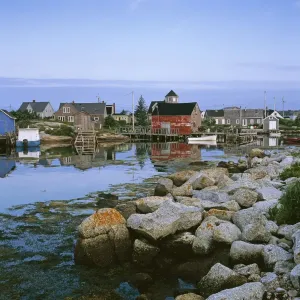 Nova Scotia Coastal Village Print Nova Scotia Coastal Village Print