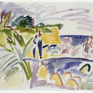 Beach at Fehmarn, 1913. Artist: Kirchner, Ernst Ludwig (1880-1938) Beach at Fehmarn, 1913. Artist: Kirchner, Ernst Ludwig (1880-1938)