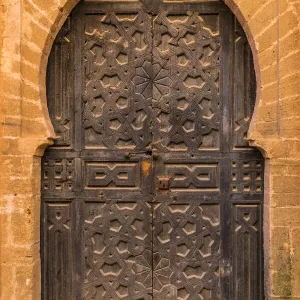 Beautiful carved doorways of the Kasbah of the Udayas in Rabat, Morocco Beautiful carved doorways of the Kasbah of the Udayas in Rabat, Morocco