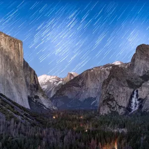 Yosemite Valley Star Trails Print Yosemite Valley Star Trails Print