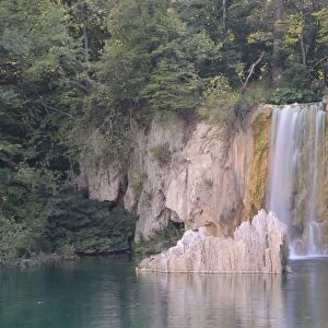 Beautiful waterfalls in Plitvice