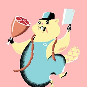 Beaver with Cleaver