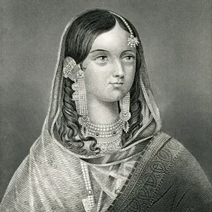 Begum Zeenat Mahal Engraving Print 1872 Begum Zeenat Mahal Engraving Print 1872