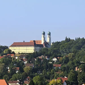 Benedictine Abbey of Schweiklberg, Vilshofen, Lower Bavaria, Bavaria, Germany, Europe, PublicGround