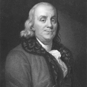 Benjamin Franklin Engraving Print