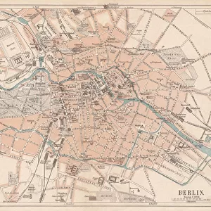 Berlin, city map, lithograph, published in 1874
