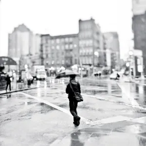 Lonely Man Holding Umbrella Print Lonely Man Holding Umbrella Print