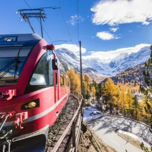 Bernina Express Train Print Bernina Express Train Print