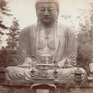 Big Buddha Print 1900 Yokohama Statue Big Buddha Print 1900 Yokohama Statue