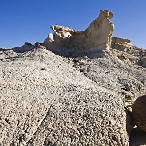 Big round stone at National Park Parque Provincial Ischigualasto, Central Andes, Argentina, South America