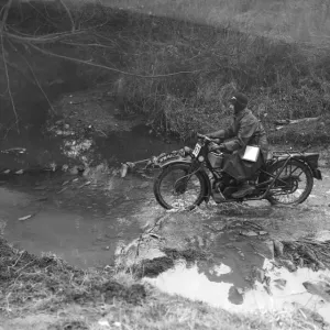 Bike Trial Print - Motorcycle Contestant at Birmingham Bike Trial Print - Motorcycle Contestant at Birmingham