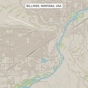 Billings Montana US City Street Map
