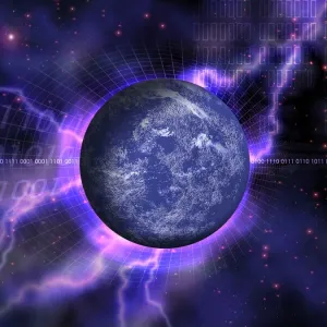 Hemera Binary Globe Print