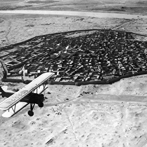 Biplane over Baghdad, Iraq