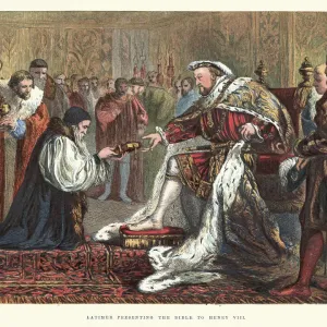 Bishop Latimer Presenting the Bible to Henry VIII Print