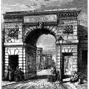 Bishops Gate in Londonderry, Northern Ireland - 19th Century Bishops Gate in Londonderry, Northern Ireland - 19th Century