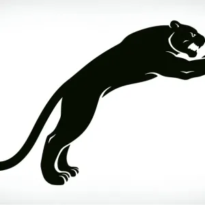 Black Panther Print - Black Leopards Jumping Black Panther Print - Black Leopards Jumping