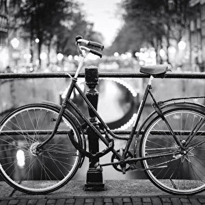 Black and White, Bike, Leidsegracht, Amsterdam, Holland