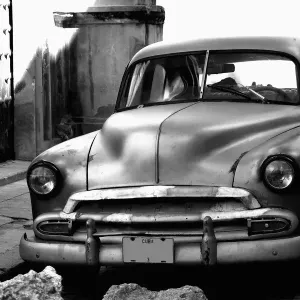 1950s Chevrolet in Havana Heritage Black and White Print 1950s Chevrolet in Havana Heritage Black and White Print