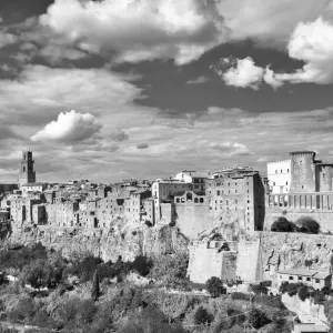 Black & White view of Spectacular Medieval Pitigliano in Italy Black & White view of Spectacular Medieval Pitigliano in Italy