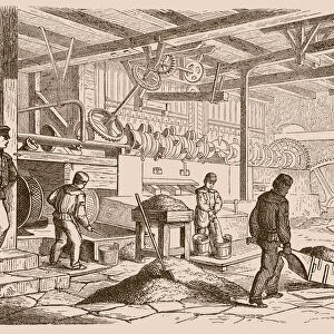 Blacksmith forging iron