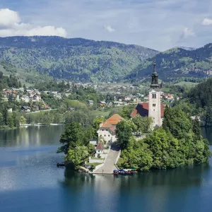 Bled, Slovenia. Church on Bled Island
