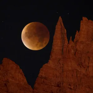 Blood Moon Over Jagged Mountains Print Blood Moon Over Jagged Mountains Print