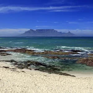Bloubergstrand, Table Mountain at back, Cape Town, Western Cape, South Africa