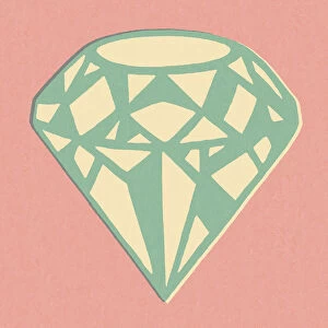 Blue Diamond on Pink Background