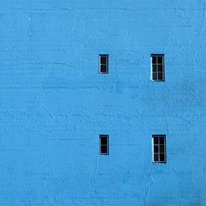 Blue Windowed Wall