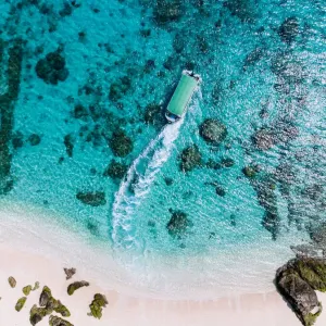 Kerama Islands Aerial Boat Print Kerama Islands Aerial Boat Print