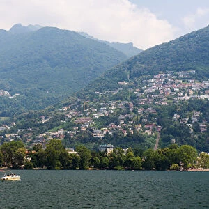 Boat on the Lake Lugano, Switzerland