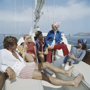 70s Style Group Sailing Print 70s Style Group Sailing Print
