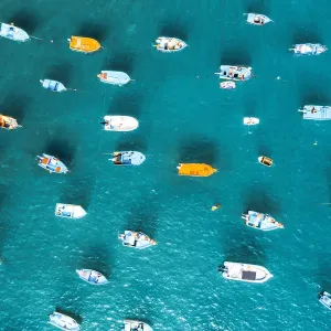 Madeira Blue Water Boats Print Madeira Blue Water Boats Print