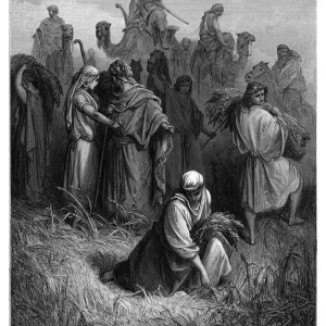 Boaz and Ruth engraving 1870 Boaz and Ruth engraving 1870