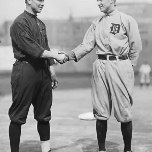 Bob Bescher And Ty Cobb In Uniforms