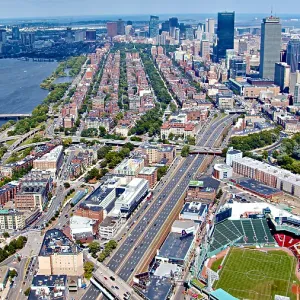 Boston. Stadium. River. Financial Building. Residential District Boston. Stadium. River. Financial Building. Residential District