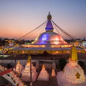 Boudhanath Stupa celebration after reconstruction in 2016