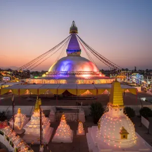 Boudhanath Stupa celebration after reconstruction in 2016