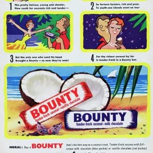 Fine Art Storehouse Print: Bounty Advertisement 1954. Art Prints
