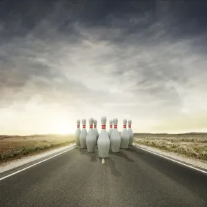 Bowling Strike on the Road Print Bowling Strike on the Road Print