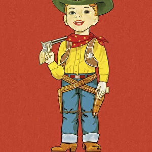 Boy Dressed as A Cowboy