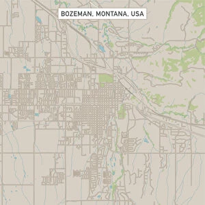 Bozeman Montana US City Street Map