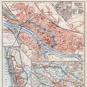 Bremen city map 1895
